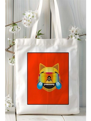 Mog Coin Baskılı Bez Çanta Omuz Çantası Kişiye Özel Desen 3