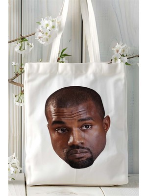 Kanye West Baskılı Bez Çanta Kişiye Özel Model 2