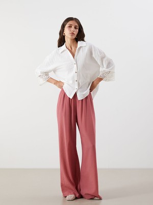 Lc Waikiki Yeni Sezon Beli Lastikli Genis Paca Kadin Pantolon - S5QF80Z8