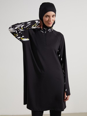 Lc Waikiki Yeni Sezon Dik Yaka Desenli Kadin Tesettur Mayo Ust - S5I494Z8