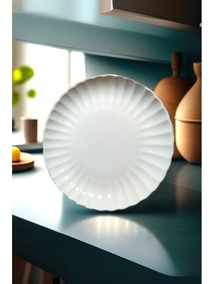 Kütahya Porselen Bone Luz Form Pasta Takımı 6 Parça 21CM BNLZF21DUS600