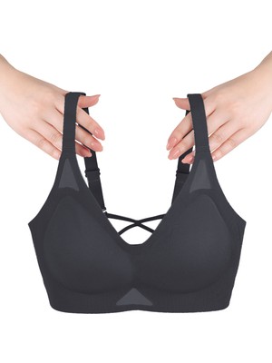 Balensiz Push Up Dikişsiz Çıkarılabilir Pedli Nefes Alan Sporcu Sütyen