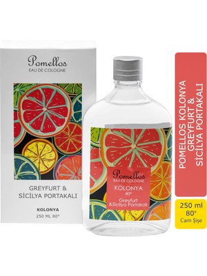 Pomellos Greyfurt & Sicilya Portakalı Kolonya 250 ml 80° Portakal Kokulu Dökme Ürün
