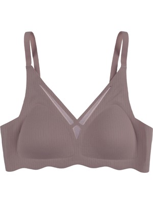 Balensiz Lazer Dikişsiz  Dilim Detaylı Dekolteli Sütyen