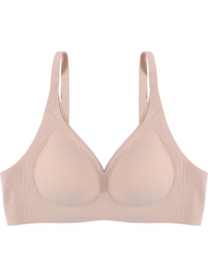 Balensiz Lazer Dikişsiz Kaplı Dekolteli Büstiyer Sütyen