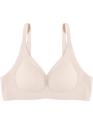 Balensiz Lazer Dikişsiz Kaplı Dekolteli Büstiyer Sütyen