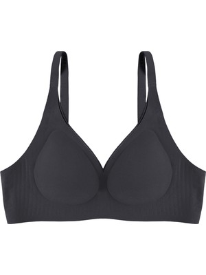 Balensiz Lazer Dikişsiz Kaplı Dekolteli Büstiyer Sütyen