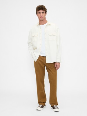 Gap Erkek Kahverengi Rahat Utility Khaki Pantolon