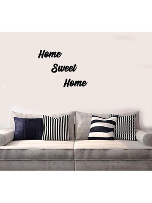 Siyah Renkli Ev Tatlı Ev Yazısı Duvar Dekoru, Şık ve Modern Tasarım