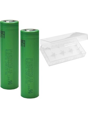 Sony Vtc6 18650 3.7 V 3000 mAh 30A Li-Ion Şarjlı Pil 2'li + Pil Taşıma Kutusu