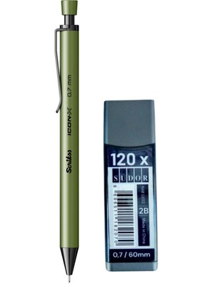 2b , 120 Li 60 mm 0,7 Uç ve Scrikss Icon-X 0,7 Uçlu Kalem Seti