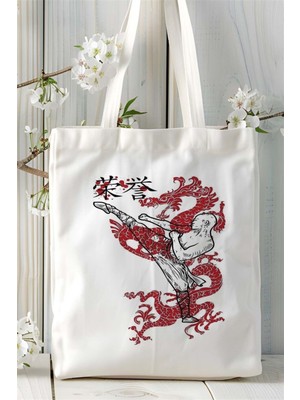 Ninjutsu Baskılı Bez Çanta Kişiye Özel Model 2