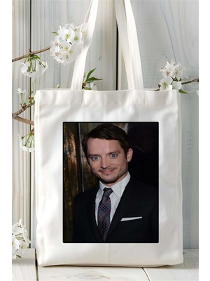 Elijah Wood Baskılı Bez Çanta Omuz Çantası Kişiye Özel Desen 3