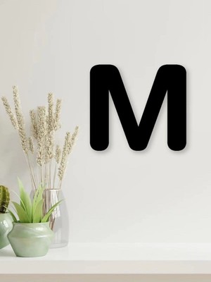 Siyah Ahşap Harf, Tamamlanabilir Duvar Yazısı, Isim Yazımı Için Lazer Kesim