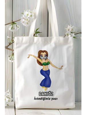 Dansöz Baskılı Bez Omuz Çantası Kişiye Özel Model 9