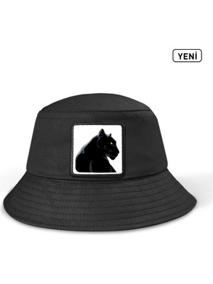 BlackBörk Panter Logolu Bucket Siyah Şapka