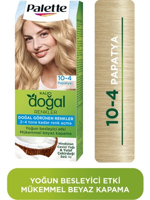 Palette Kalıcı Doğal Renkler 10-4 Papatya Hindistan Cevizi Yağı Saç Boyası