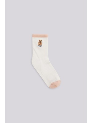 Bg Store Kız Çocuk Beyaz Çorap