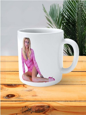 Paris Hilton Baskılı Kupa Bardak Kişiye Özel Model 1