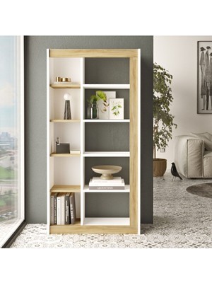 Arya Kitaplık 149CM Keçe-Beyaz ARY23-WK