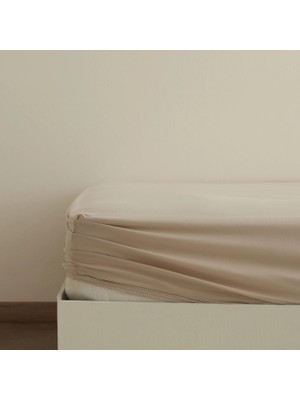 Karaca Home Basic  Pamuk Çift Kişilik Lastikli Çarşaf Bej