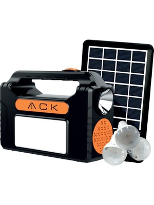 Ack Beyaz Şarj Edilebilir Solar Kamp Seti
