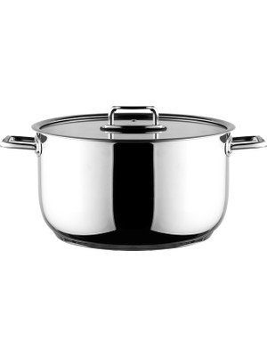 Aryıldız Colombus Metal Kulp Cam Kapak Derin Tencere - 30 Cm