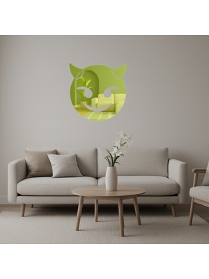 Cepte Toptan Şeytan Tüyü Gülüş Dekoratif Altın Aynalı Tablo -  3mm - DROPX5852-5481