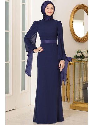 Firuze Tesettür Abiye Lacivert