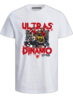 Ultras Dinamo Bükreş Fc Dinamo - Ultras 1948 Baskılı Pamuklu Tişört