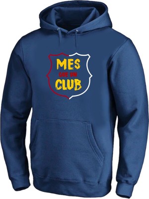 Mes Que Un Club  Baskılı 3 Iplik Şardonlu Sweatshirt