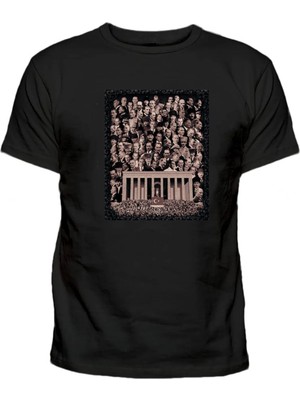 Anıtkabir Kolaj Atatürk 10 Kasım Özel Baskılı Pamuklu Erkek Tişört