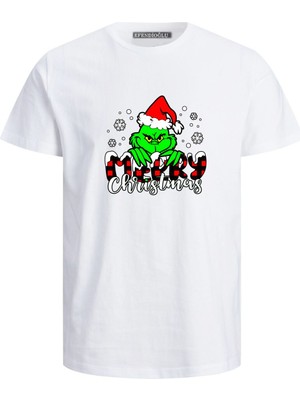 Merry Christmas Grinch Baskılı Grinchmas Baskılı Yenil Yıl Çocuk Pamuklu Tişört