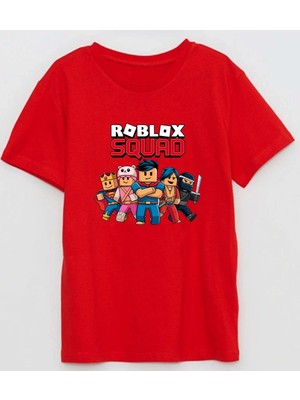 Roblox Squad Baskılı Pamuklu Çocuk Tshirt