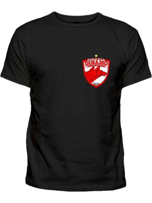 Dinamo București 1948 Kulüp Küçük Logo Baskılı Pamuklu Tshirt