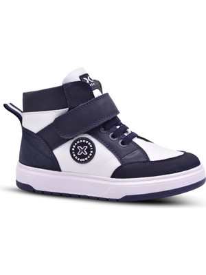 Albert Erkek Çocuk Hakiki Deri Tek Cırtlı Lacivert Bot