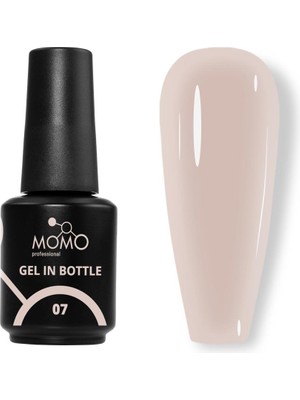 Momo Professional Gel In Bottle No.07, Akıllı Fırçalı Protez Tırnak Jeli, Natural, 18 ml