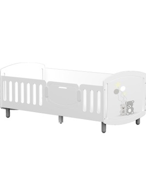 Meltem Kids Sweet Two Bear Çocuk Odası Montessori Karyola 90x190 cm + YATAK HEDİYE