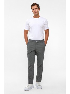 Siyah Regular Armürlü Pantolon