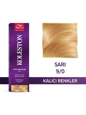 Wella Koleston 9/0 Sarı Amonyaksız Krem Saç Boyası Uzun Süre Kalıcı Etki