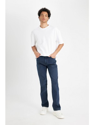 DeFacto Sergio Regular Fit Normal Kalıp Normal Bel Boru Paça Kışlık Jean Pantolon Y0369AZ24WN