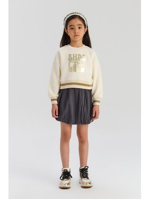 Bg Store Kız Çocuk Gri Etek