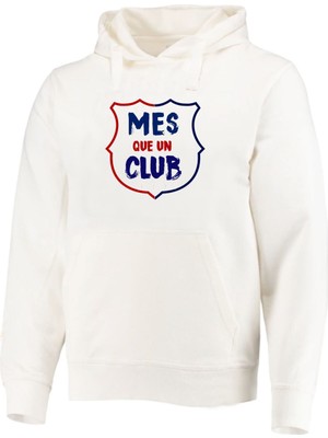 Mes Que Un Club  Baskılı 3 Iplik Şardonlu Sweatshirt