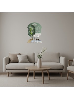 Cepte Toptan Kadın Pilot Emoji  Dekoratif Aynalı Tablo - DROPX6210-3941