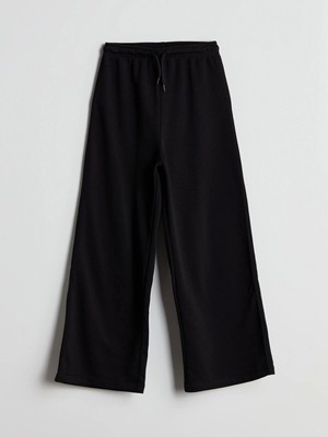 Lcw Kids Siyah Beli Lastikli Kız Çocuk Eşofman Altı