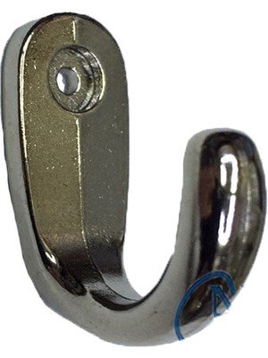 Büyük Tekli Fincan Askı, Dekor Askısı - Nikel, 12X23X30 mm