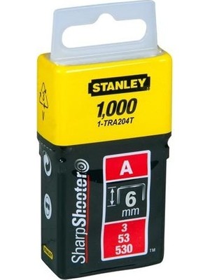 Stanley 1-TRA204T A Serisi Hafif Hizmet Zımba Teli 6 mm