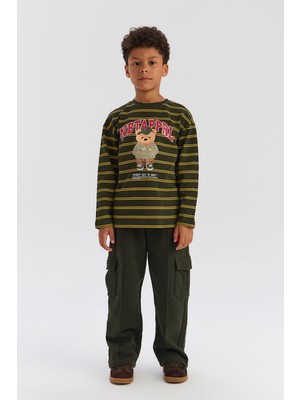 Nebbati Bg Store Erkek Çocuk Haki Uzun Kol Günlük Tarz Pamuk Kalite