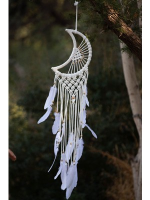 El Yapımı Beyaz Makrome Düş Kapanı, Şık ve Modern Tasarım