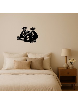 Para Çantaları Tasarımı Iç Mekan Dekoratif Tablo - DROPX8498-8655